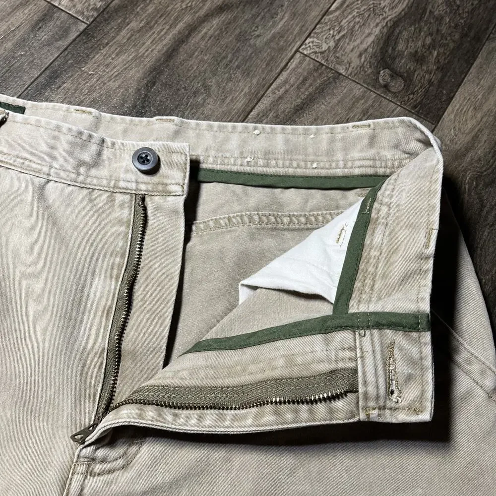 Orvis Double Knee Field Pants Mens 32x29 Beige Articulated Safari Gorpcore EUC
